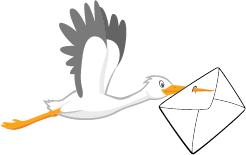 Stork with Envelope